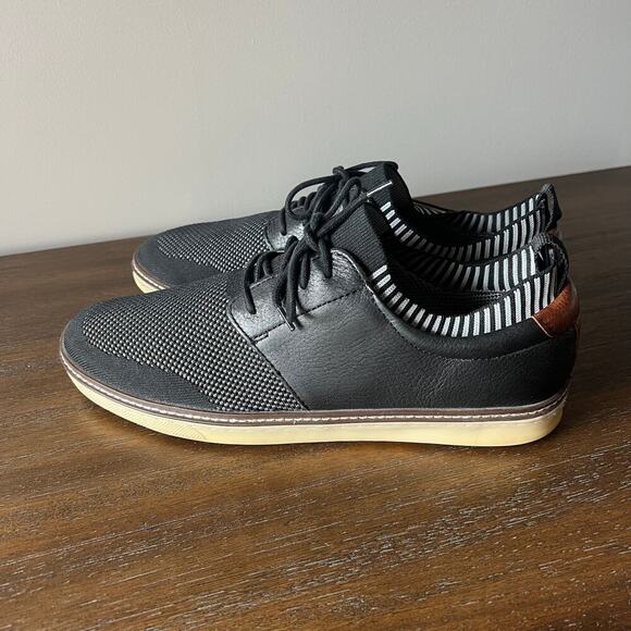 Johnston & Murphy Other - Johnston & Murphy Mens Duncan Black Knit Leather  Lace Up Shoe- Size 10.5M